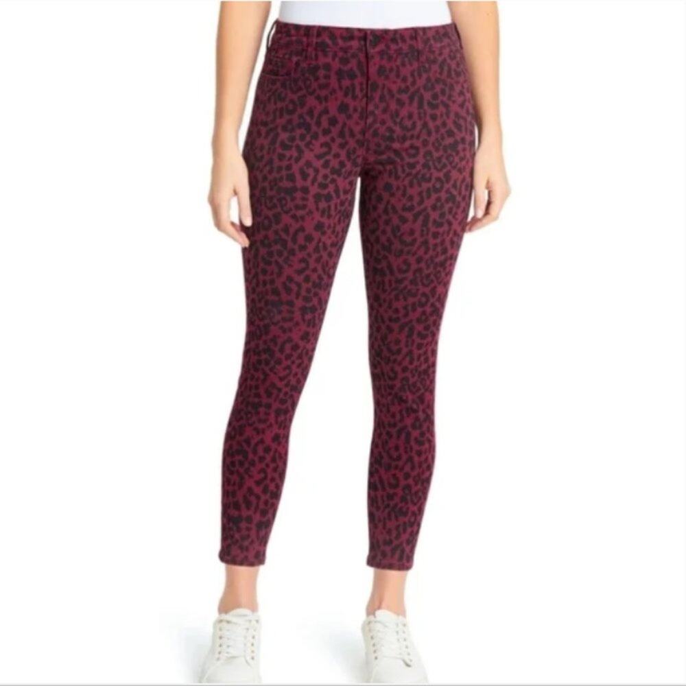Social Standard by Sanctuary Animal Print Skinny Ankle Jeans